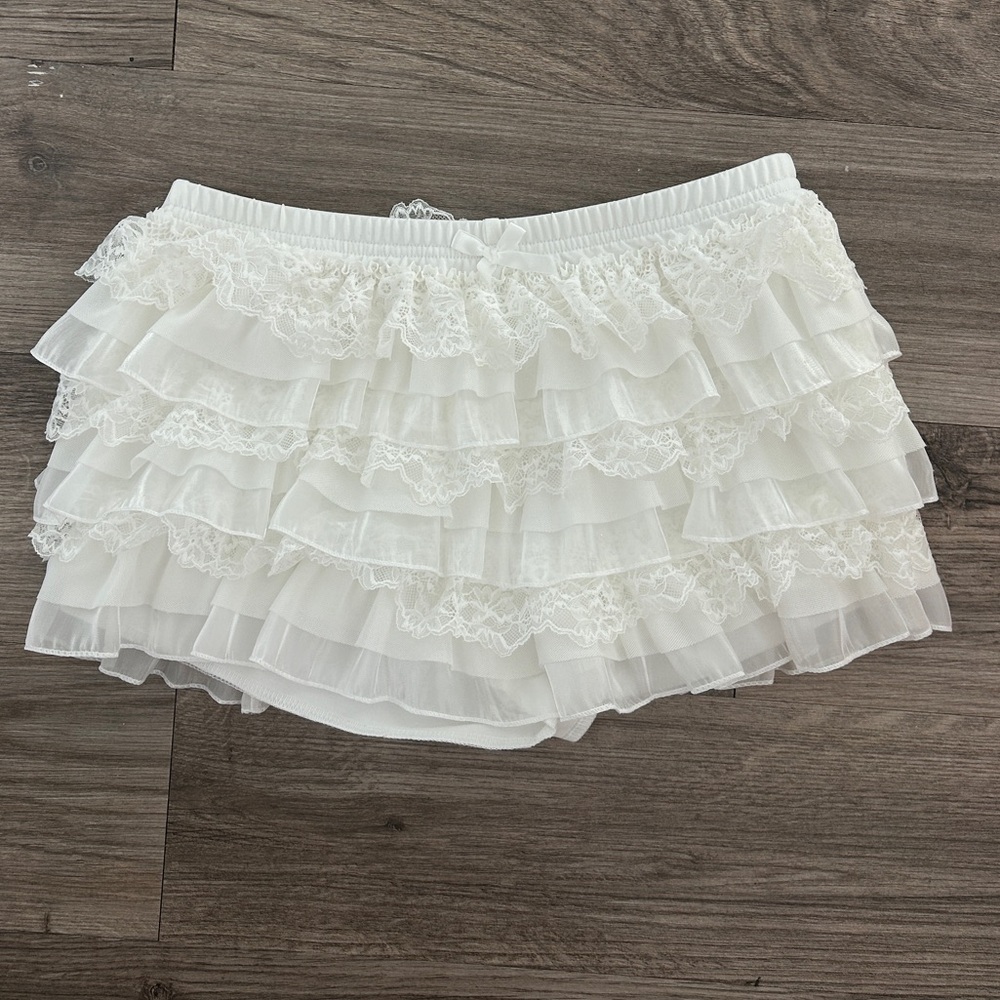 Lace Ruffle Mini Skort - Picture 3 of 3